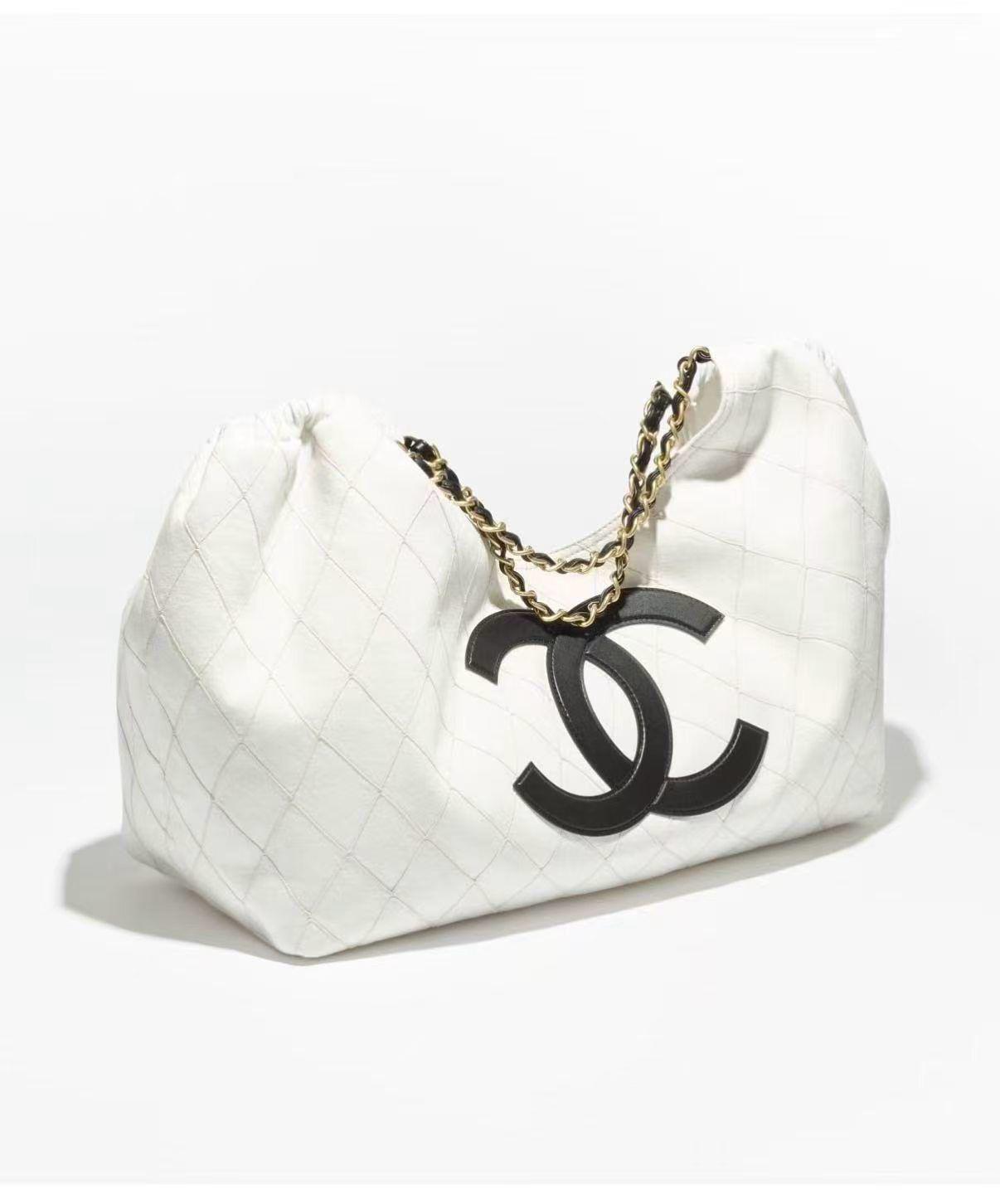Chanel Coco Beach 2026 Small Tote Denim, Calfskin & Gold-Tone Metal Black and White