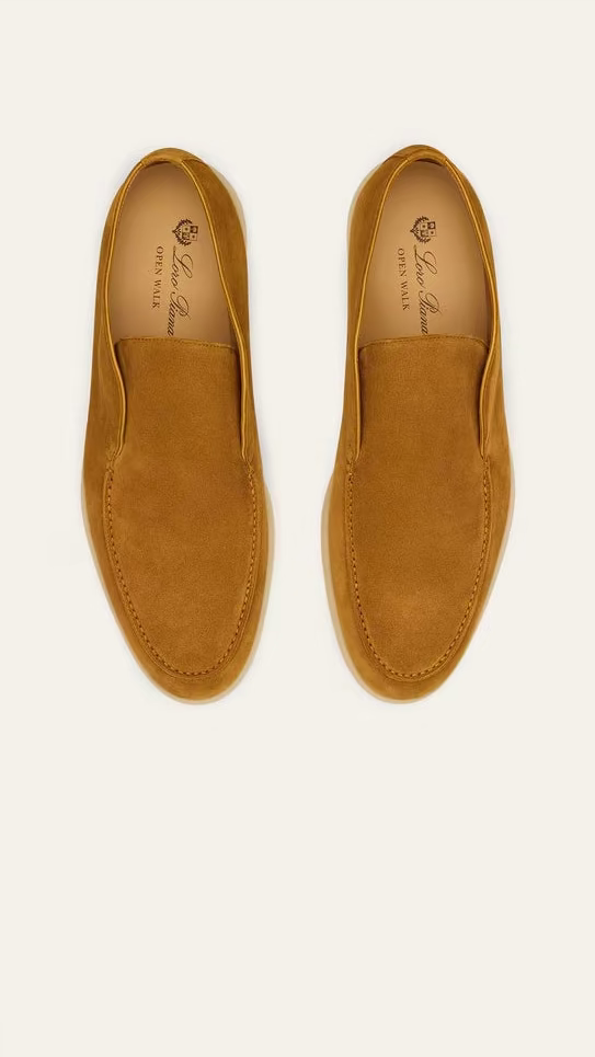Loro Piana Open Walk Boots Suede Dark Saffron