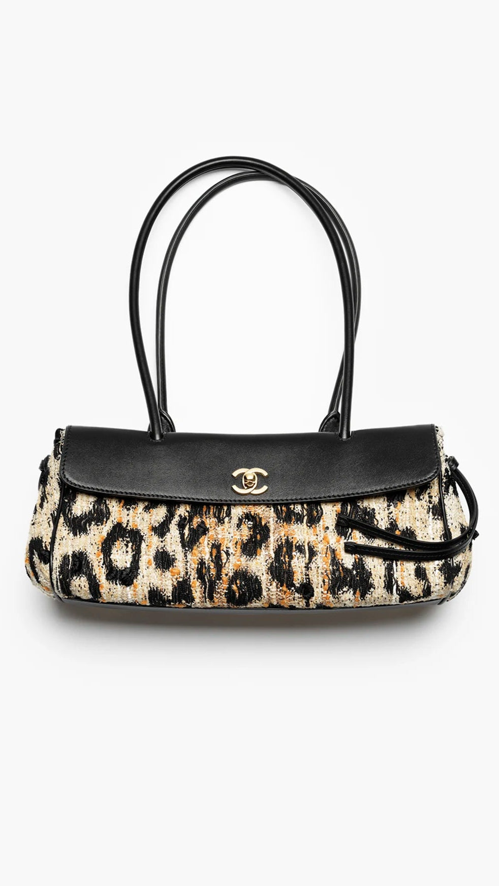 Chanel Metiers d'Art 2026 Small Tote Tweed, Mixed Fibres, Calfskin & Gold-Tone Metal Brown, Black & White