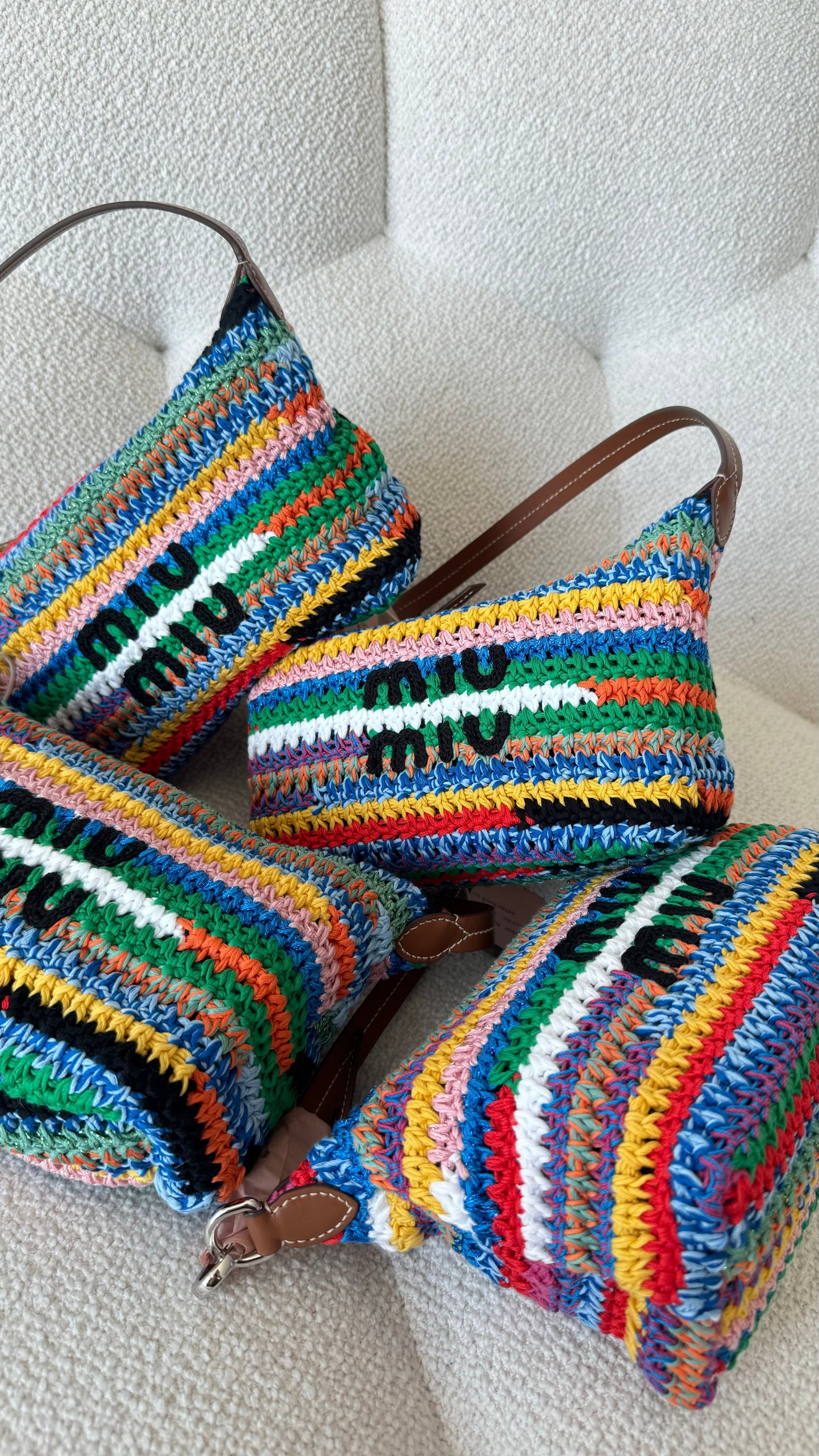 Miu Miu Multicolour Crochet Pouch
