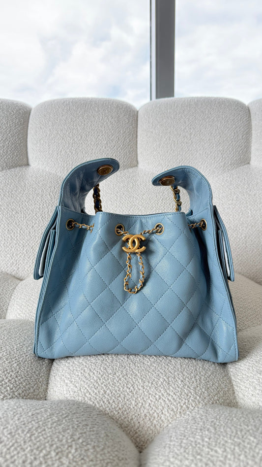 Chanel 25 Small Hobo Blue