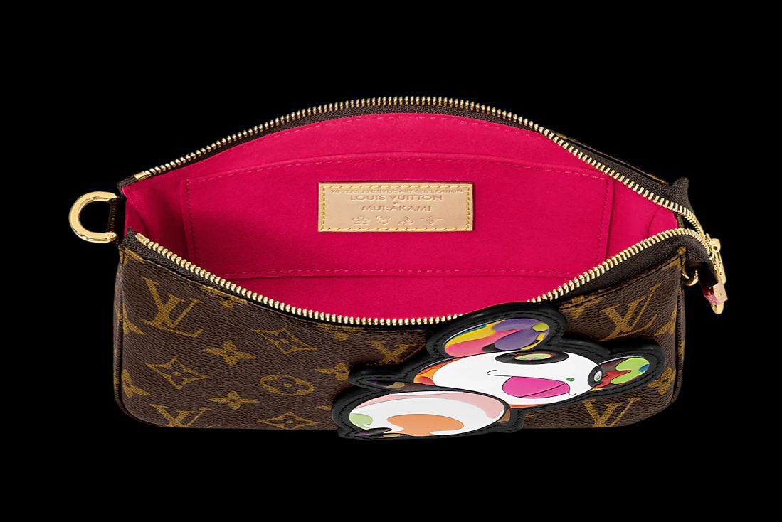 Louis Vuitton x Takashi Murakami Pochette Accesssoires Pouch “Panda” Monogram Coated Canvas GHW