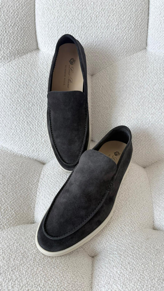 Loro Piana Summer Walk Loafer Suede Caviar