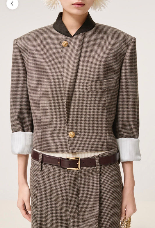 Chanel Spring Summer 2026 Jacket Wool Cloth Brown & Ecru